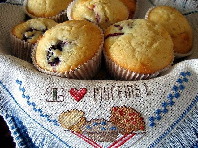 Muffin al cioccolato bianco