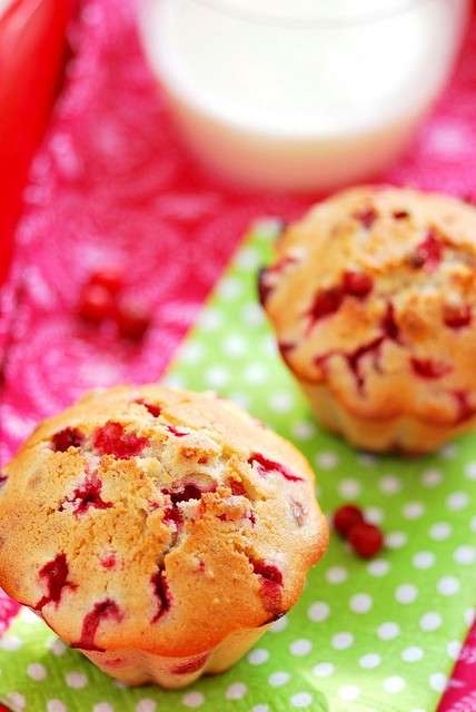 Muffin al mirtillo rosso