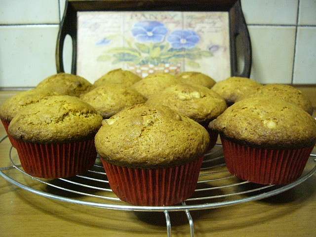 Muffin arancia e cioccolato bianco