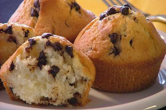 Muffin con gocce di cioccolato