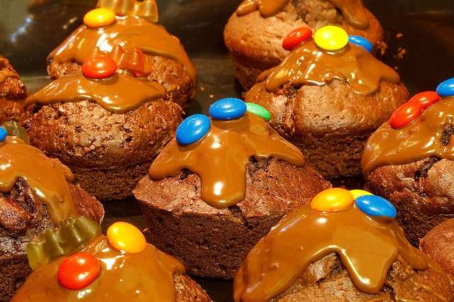 Muffin con smarties