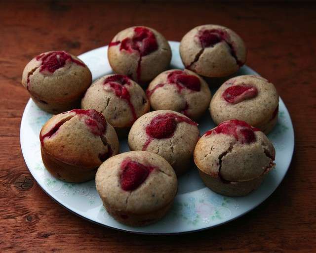 Muffin integrale alla fragola