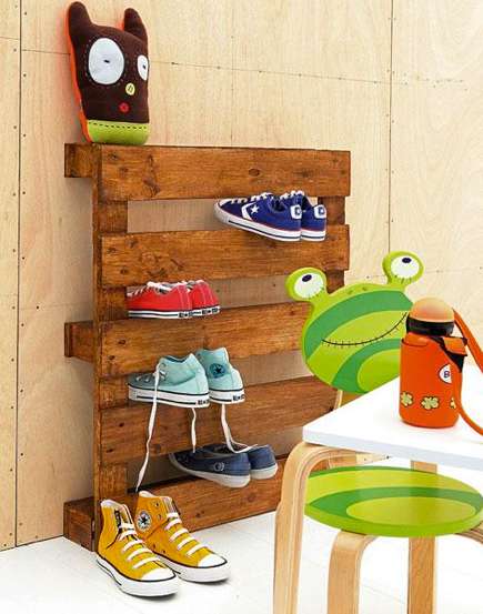 Pallet porta scarpe da ginnastica