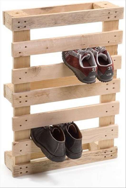 Pallet porta scarpe