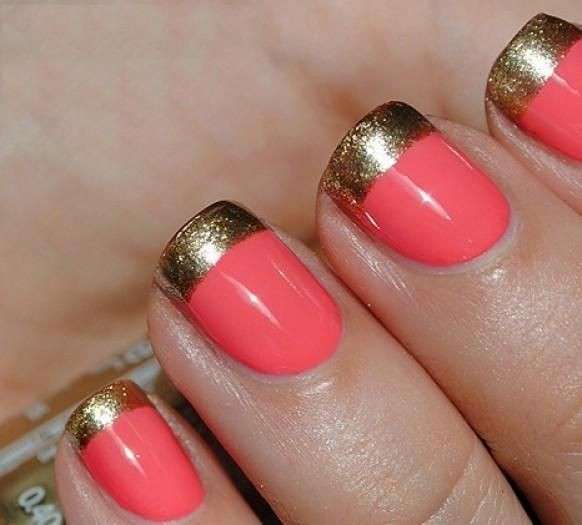 Smalto corallo e oro