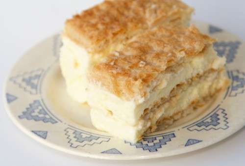 Torta millefoglie al cioccolato bianco