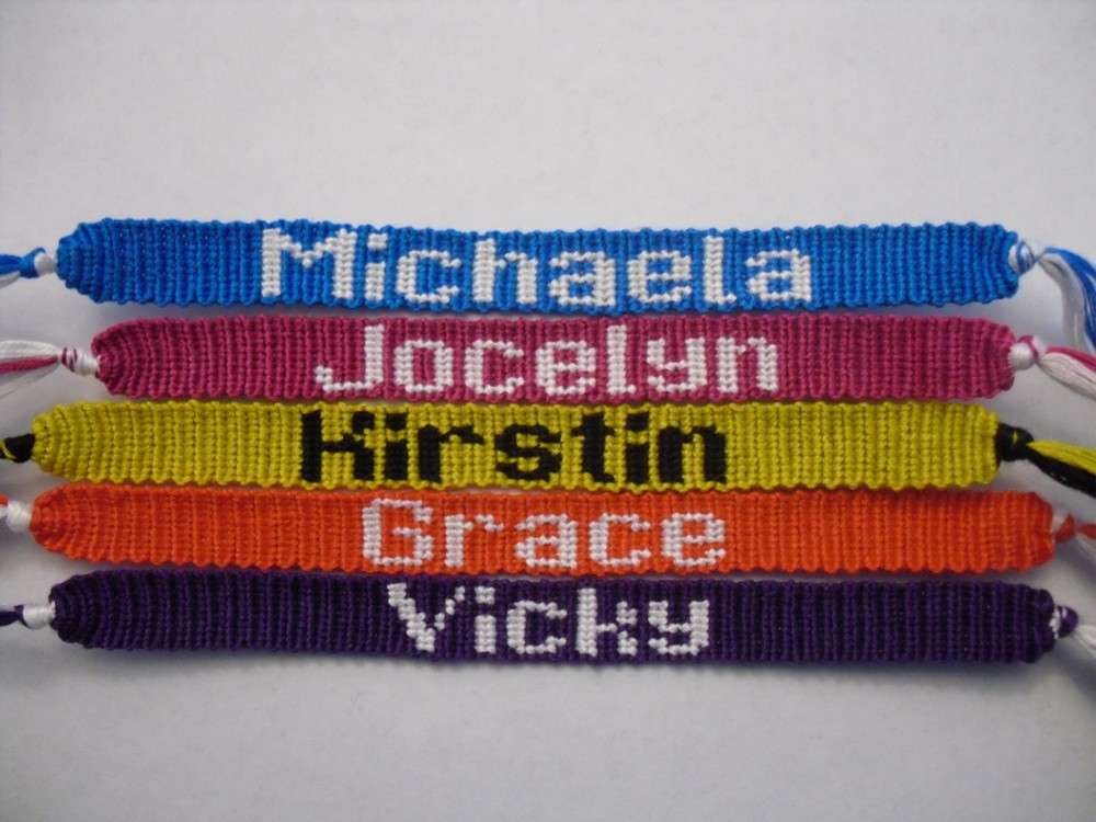 Braccialetti dell'amicizia personalizzati