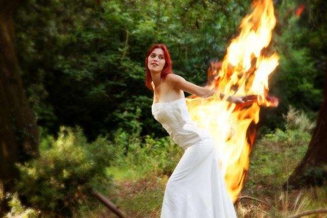 Sposa che va a fuoco