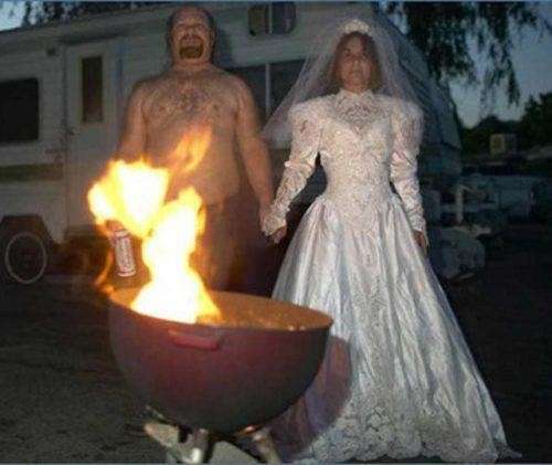 Sposo che va a fuoco