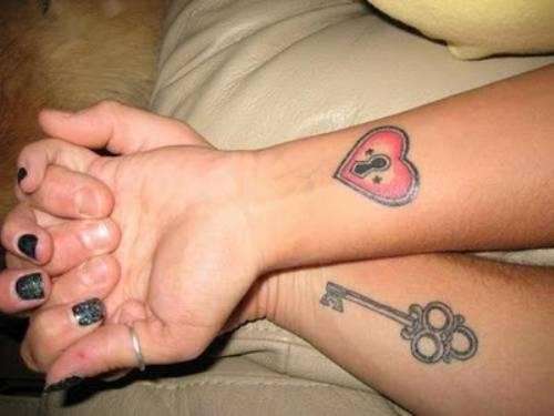 Tatuaggi d'amore: chiave e serratura