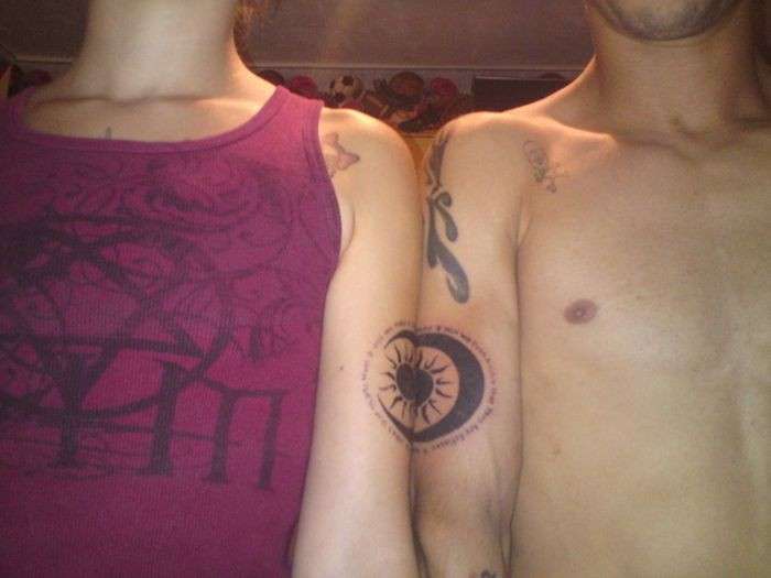 Tatuaggi di coppia con sole