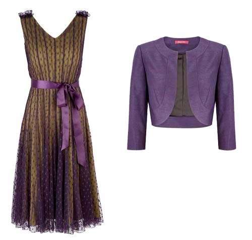 Abito con giacca violetta