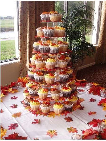 Cupcake per un matrimonio in autunno