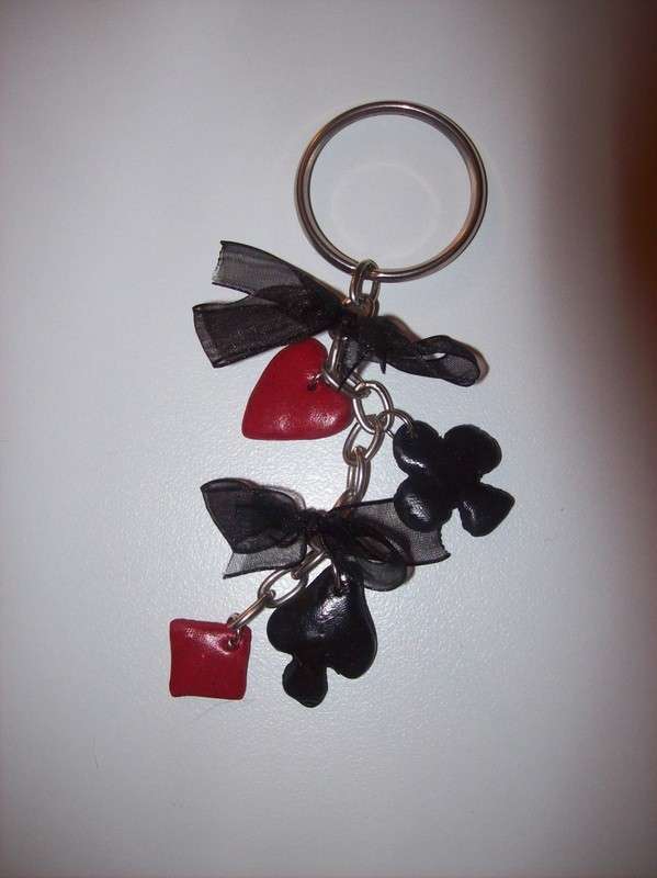 Portachiavi con charms in fimo