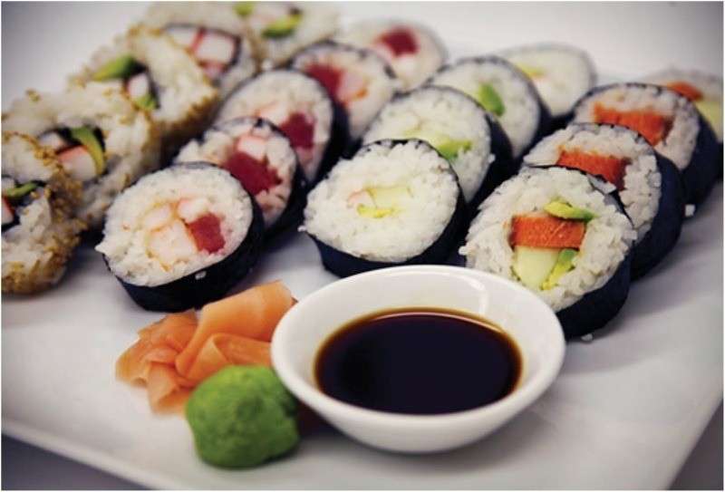 Presentazione di sushi
