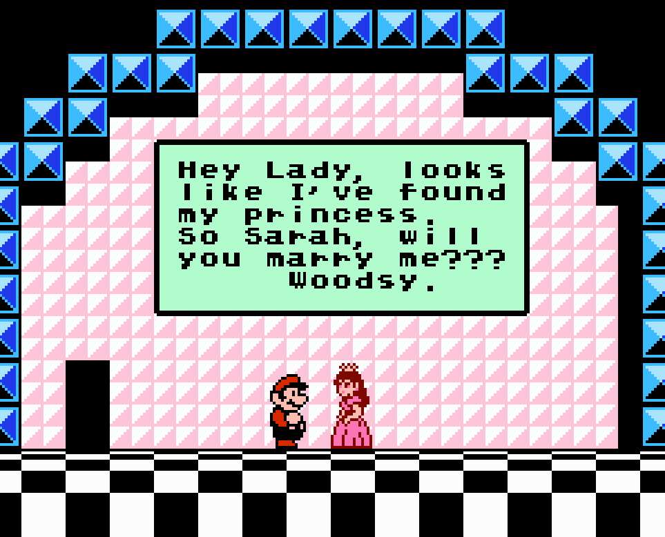 Proposta di fidanzamento su Super Mario