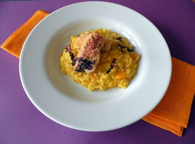 Risotto alla zucca con triglie