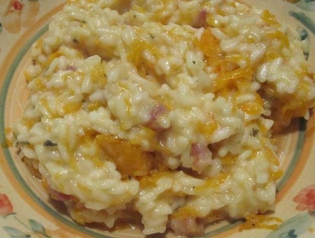 Risotto con zucca e robiola