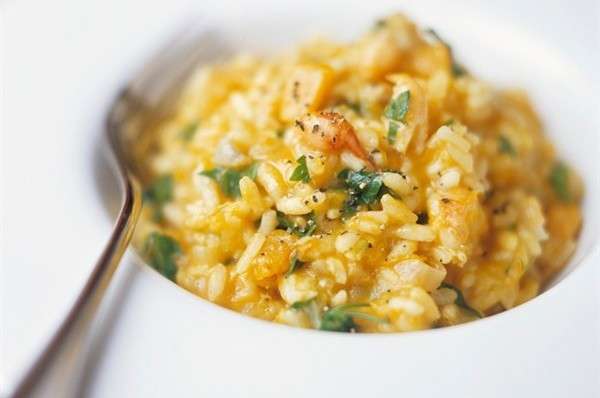 Risotto zucca e gamberi