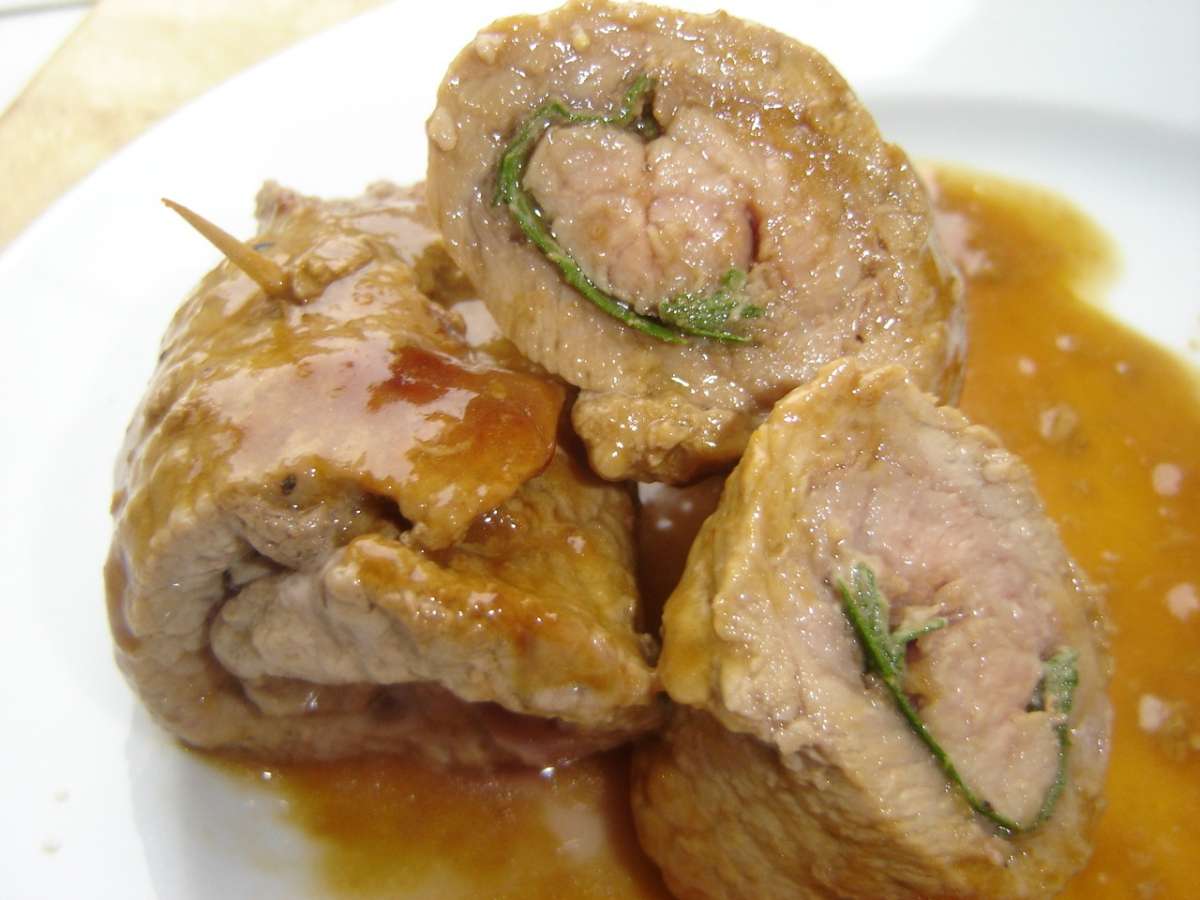 Saltimbocca alla romana arrotolati