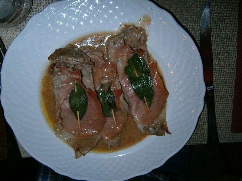 Saltimbocca in piatto