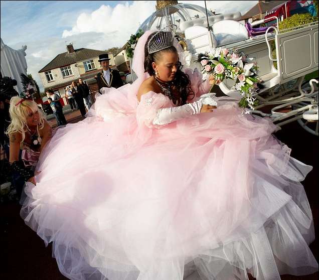 Sposa gipsy in rosa