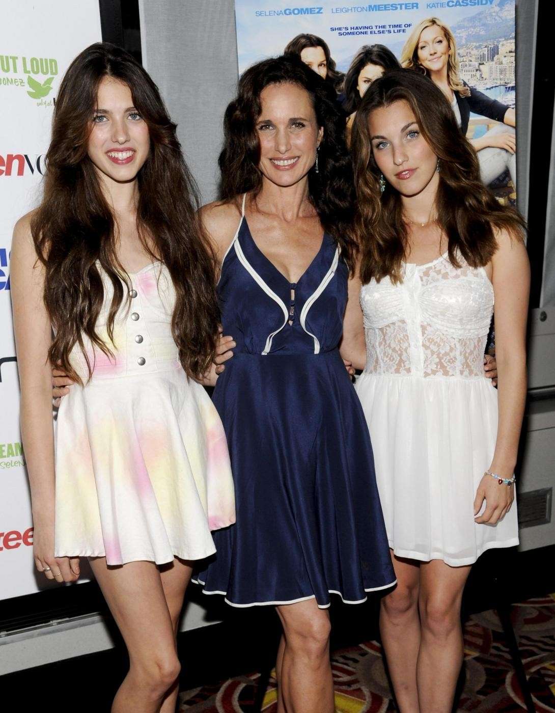 Andie MacDowell con Margaret Qualley e Rainey Qualley