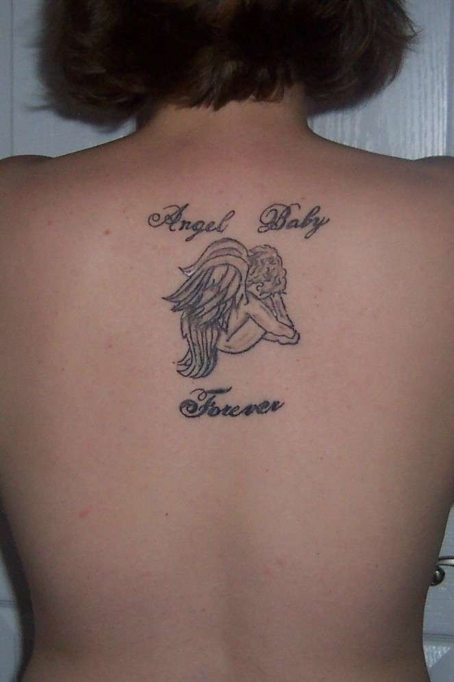 Baby angel tattoo