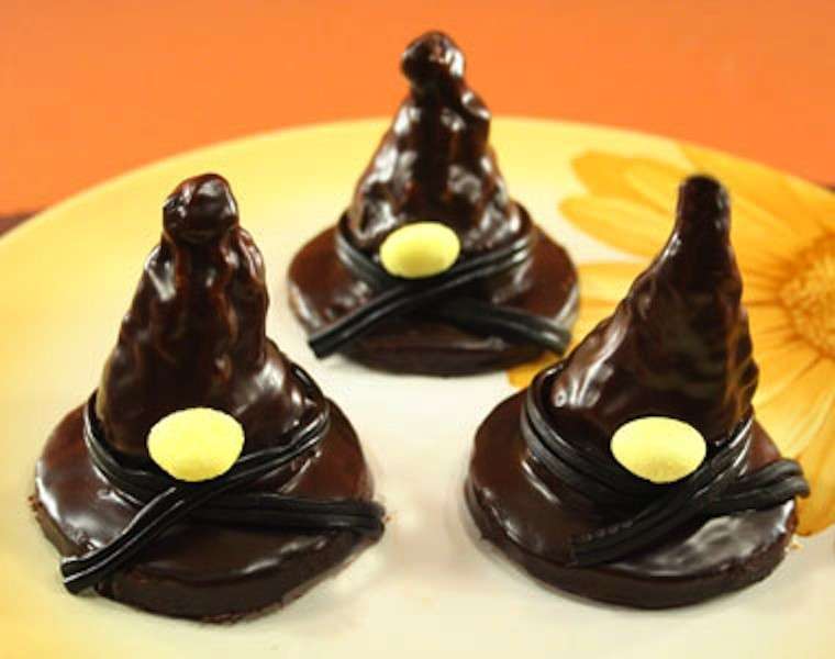 Cappelli da strega di cioccolato