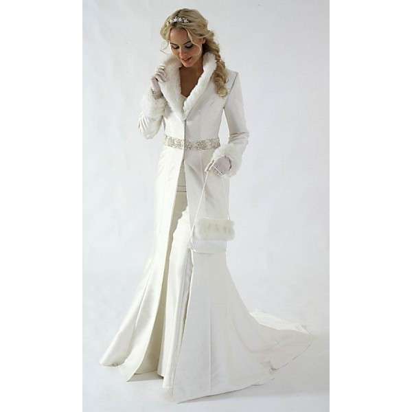 Cappotto lungo da sposa