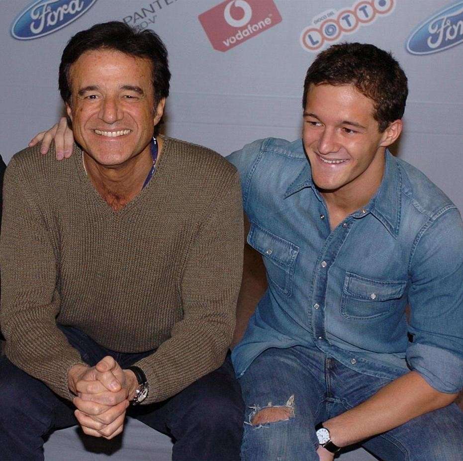 Christian De Sica e il figlio Brando