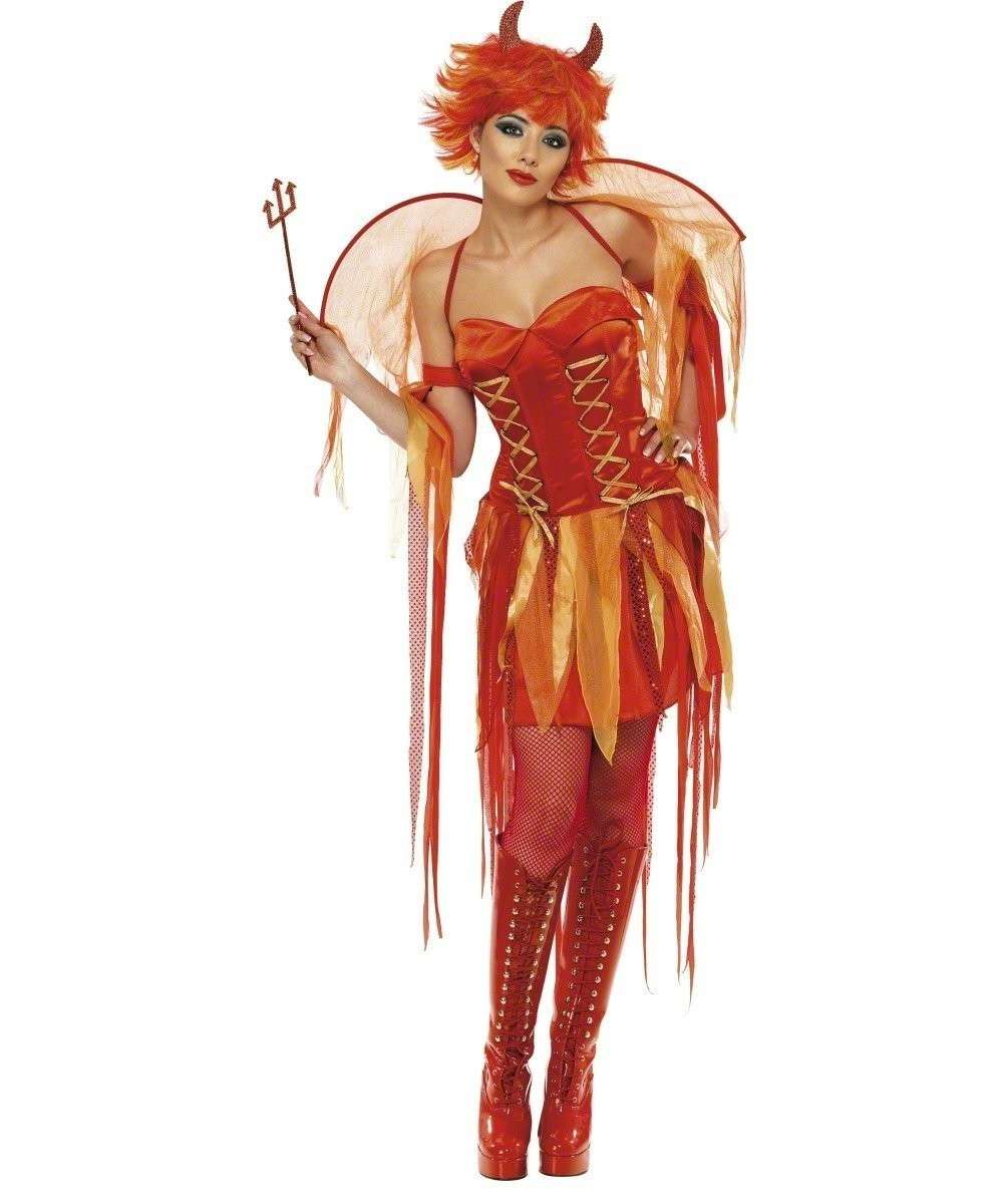 Costume arancio da diavoletta per Halloween