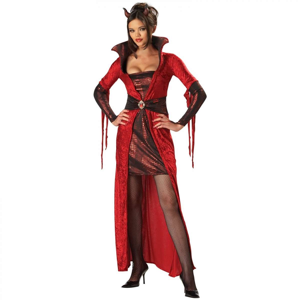 Costume da diavoletta asimmetrico per Halloween