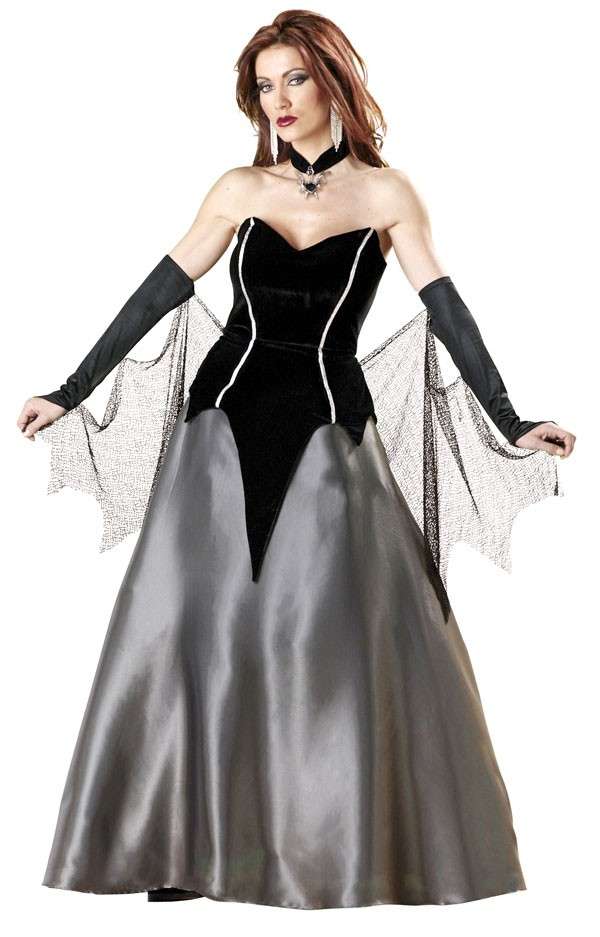 Costume da vampira grigio e nero