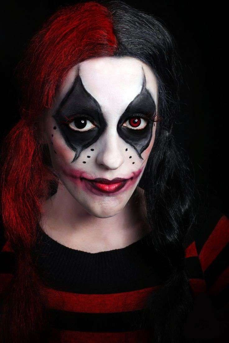 Harley Quinn Halloween makeup