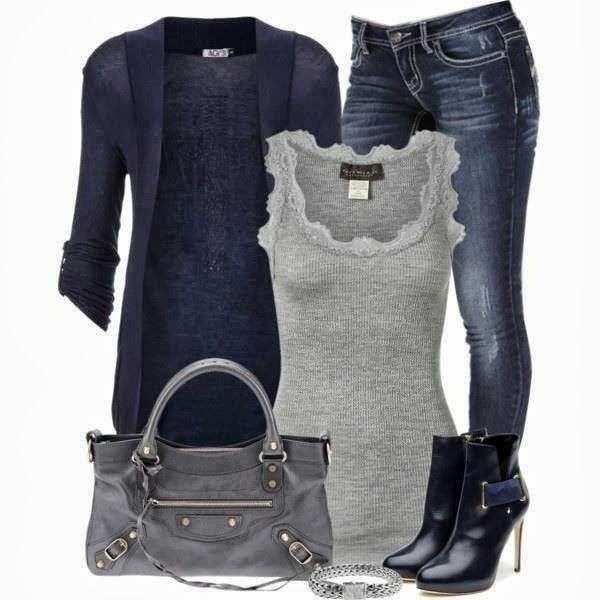 Jeans e accessori grigi