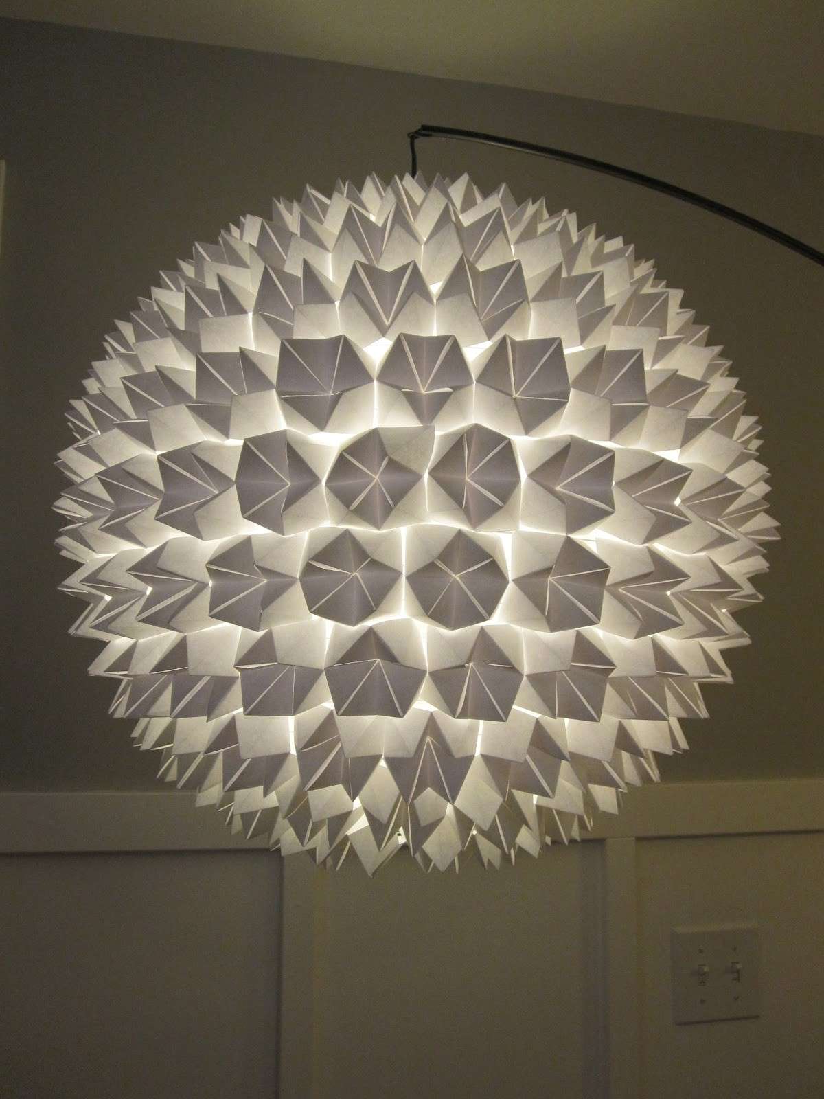 Lampadario con origami