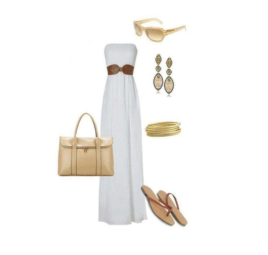 Longdress bianco e accessori