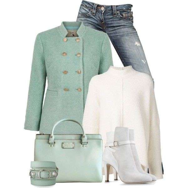 Look con capi verde menta