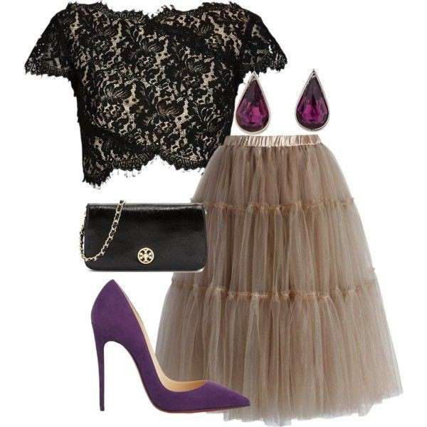 Look con gonna in tulle