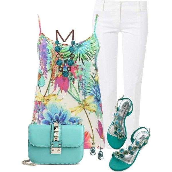 Look con stampe tropical