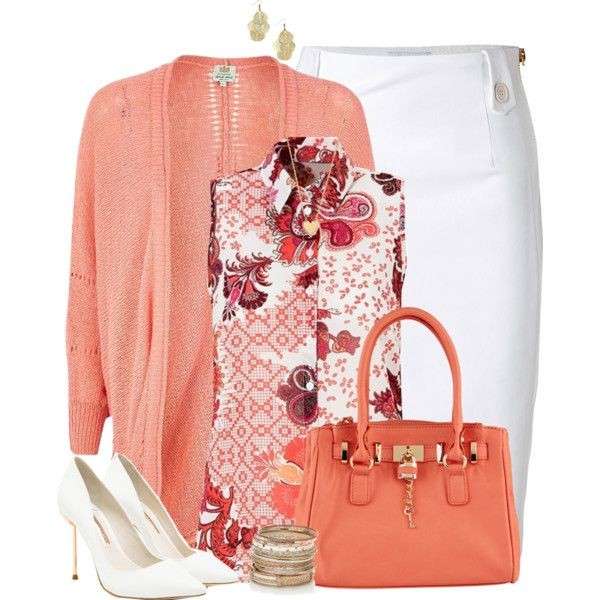 Look elegante in toni di rosa e arancione