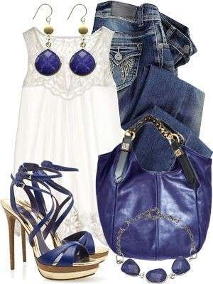 Look in blu e bianco