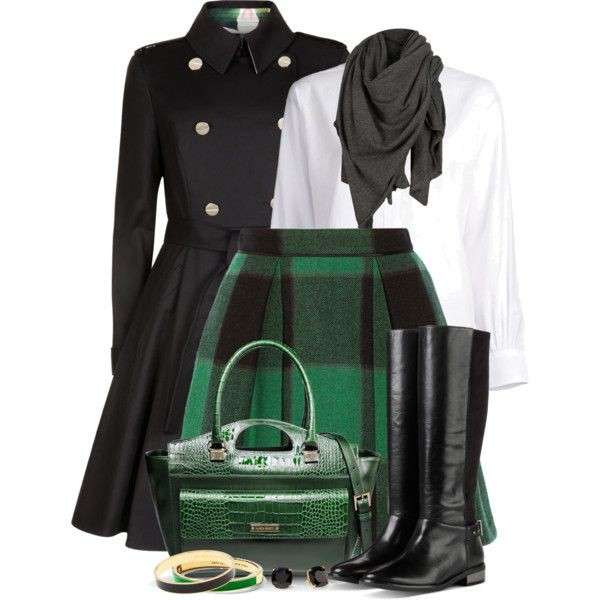 Look in tartan verde