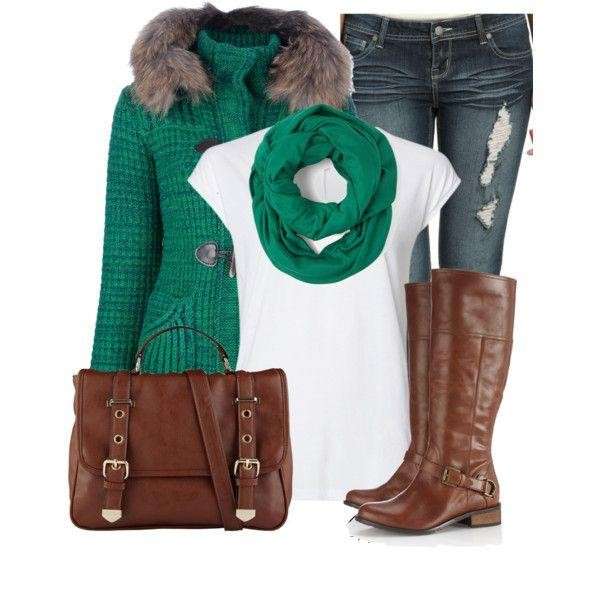 Look in verde e marrone