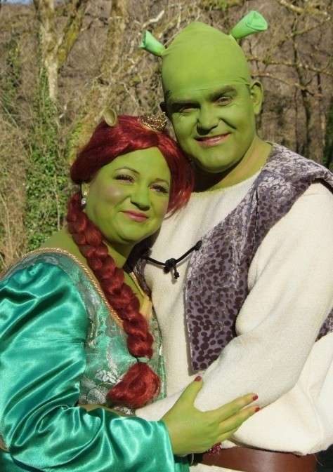 Make up Halloween da Shrek e Fiona