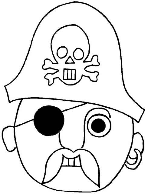 Maschera da pirata con il cappello