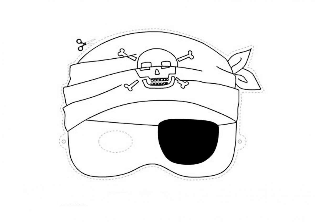 Maschera da pirata per bambini