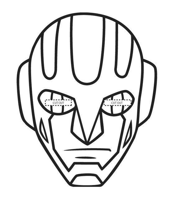 Maschera da robot da stampare