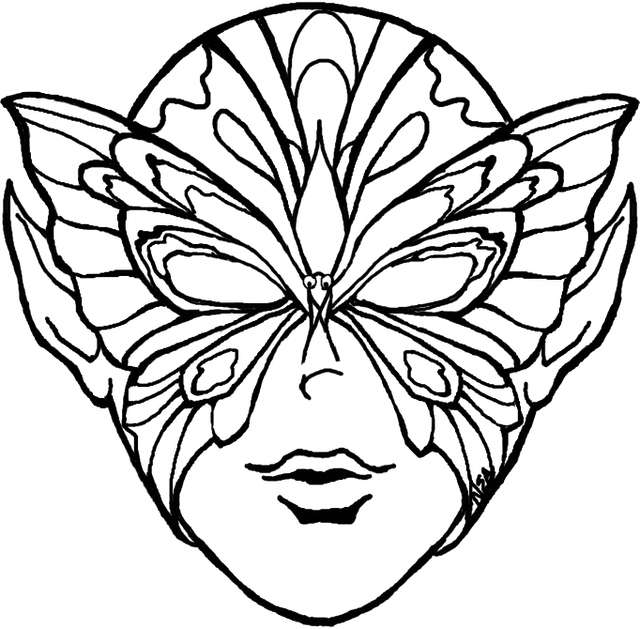 Maschera da uomo farfalla